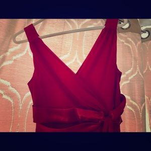 Red Chiffon Cocktail Dress